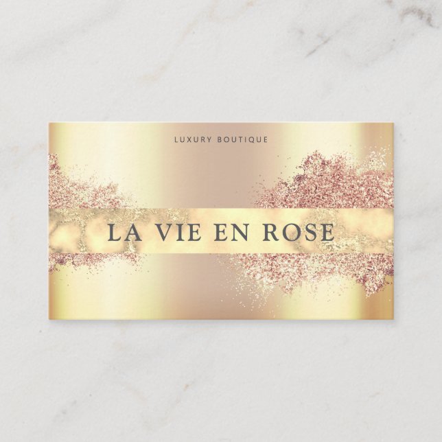 Sleek Beruflich Bronze-Bronze Visitenkarte (Vorderseite)