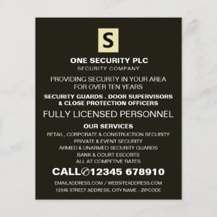 Sleek & Beruflich Security Personal Advert Flyer