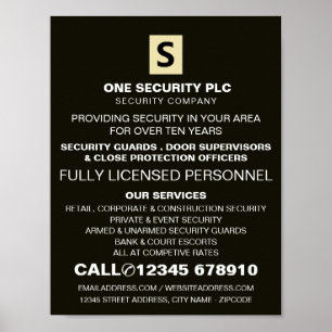 Sleek & Beruflich Security Personal Advert Poster