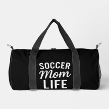 Sleek Black Bold White Typografy Soccer Mama Life