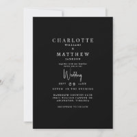 Sleek Black Contemporary No Parters Wedding