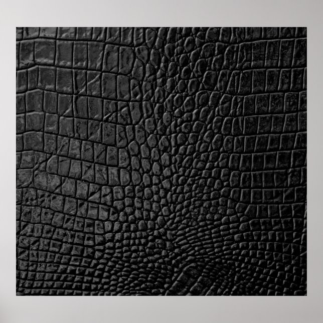 Sleek Black: Leather Texture Elegance Poster (Vorne)
