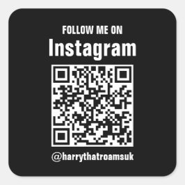 Sleek Black QR Code Business-Logo | Moderne Profit Quadratischer Aufkleber