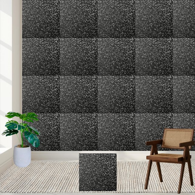 Sleek Black Silver Floor Keramik Tile Fliese (Sleek Black Silver Floor Ceramic Tile)