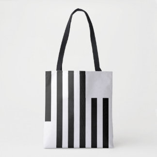 Sleek Black & White Custom Totbeutel