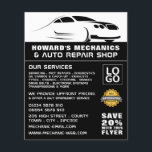 Sleek Car Logo Auto Mechanik & Reparatur Werbung Flyer<br><div class="desc">Sleek Car Logo,  Auto Mechanic & Reparatur Werbung Flyer durch den Business Card Store.</div>