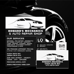 Sleek Car Logo Auto Mechanik & Reparatur Werbung Flyer