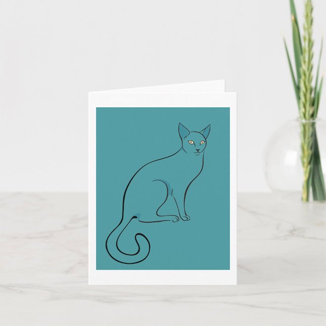 Sleek Cat Sketch Karte (Von Creator hochgeladen)