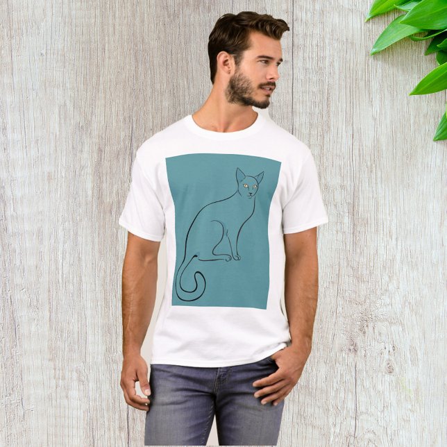 Sleek Cat Sketch T-Shirt (Von Creator hochgeladen)