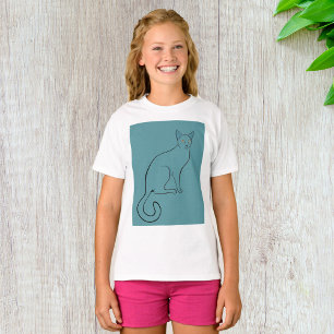 Sleek Cat Sketch T-Shirt