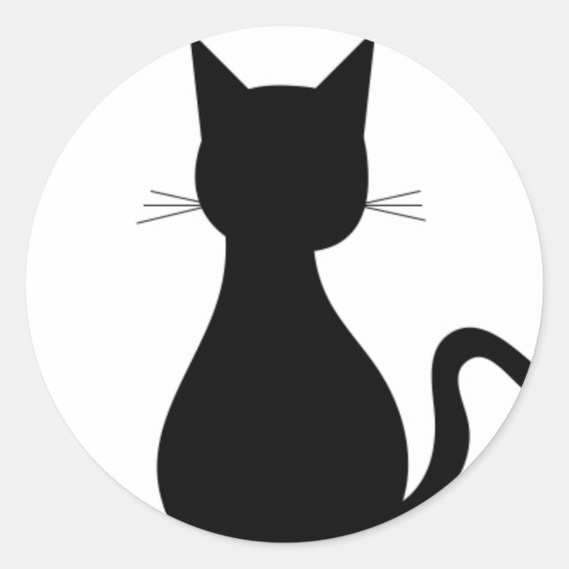 Sleek Cat Sticker (Vorderseite)