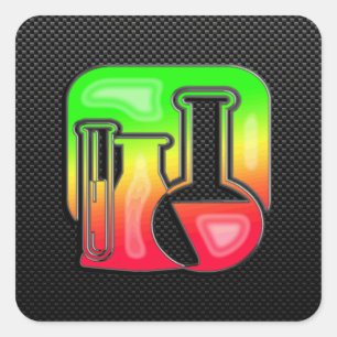 Sleek Chemistry Quadratischer Aufkleber