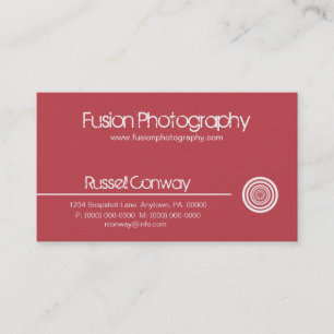 Sleek Circle Business Card, rosa Visitenkarte