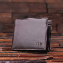 Sleek Classic Monogram Men Leather Wallet