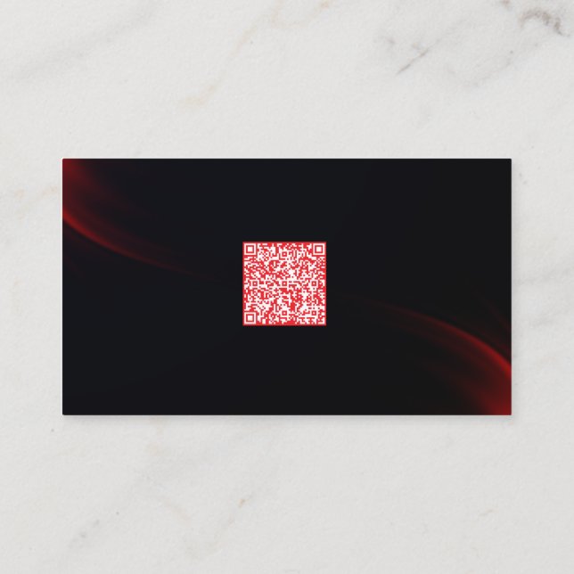 Sleek Dark Professional QR Code Networking Card Visitenkarte (Rückseite)