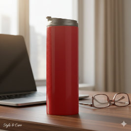 Sleek Deep Red Thermal Tumbler for Hot Drinks Thermosbecher