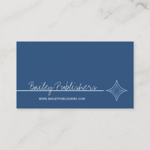 Sleek Diamond Business Card, Royal Blue Visitenkarte