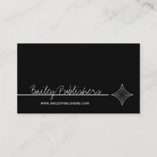 Sleek Diamond Business Card, Schwarz und Weiß Visitenkarte