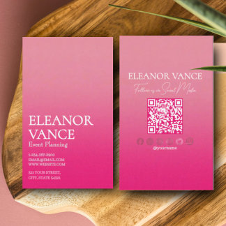 Sleek Elegant Chic Simple Modern Unique Bold Color Visitenkarte