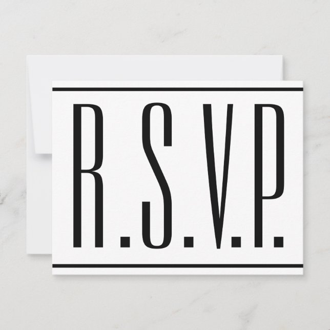 Sleek, Elegant, Veranstaltung "R.S.V.P." Karte (Vorderseite)