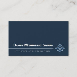 Sleek Embellished Diamond Business Card, Navy Visitenkarte