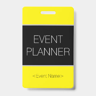 Sleek "EVENT PLANNER" Abzeichen Ausweis