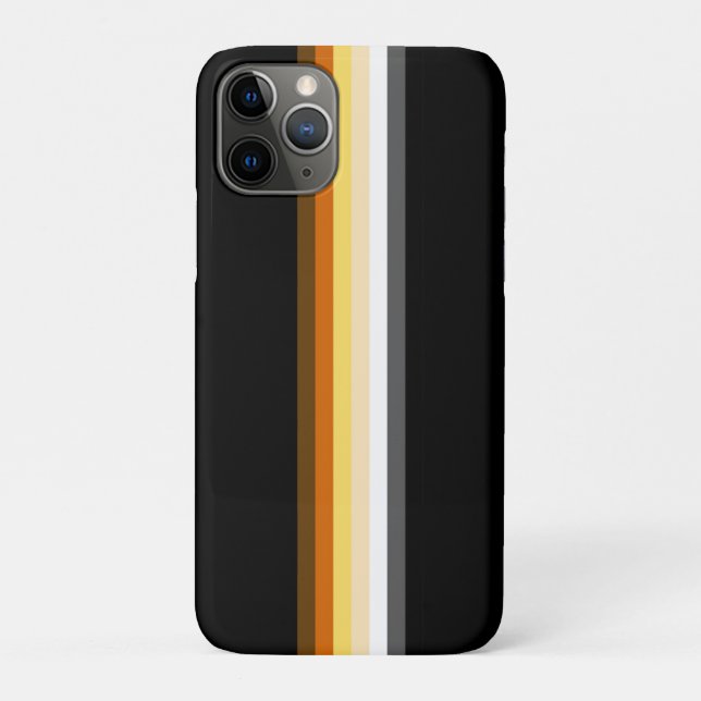 Sleek Gay Bear Pride Flag Band auf schwarz Case-Mate iPhone Hülle (Rückseite)