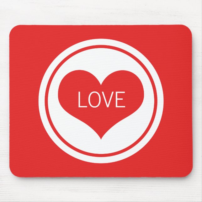 Sleek Heart Mousepad, rot Mousepad (Vorne)