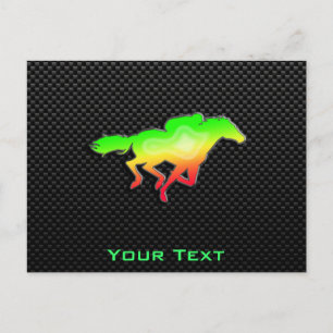 Sleek Horse Racing Postkarte