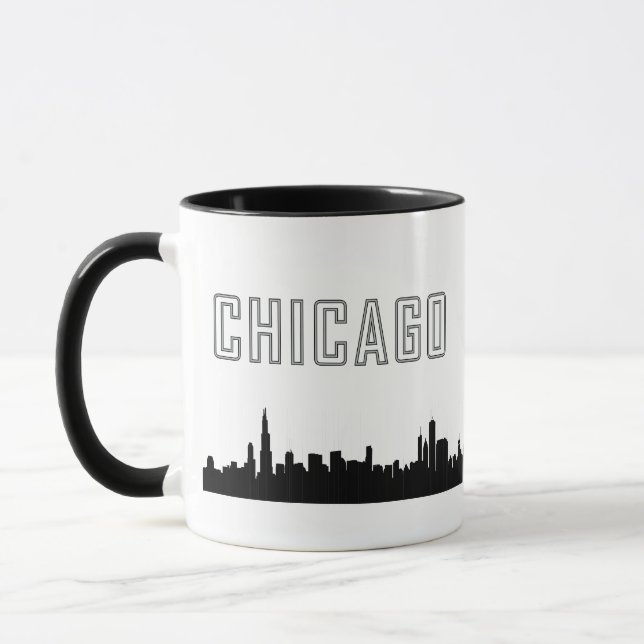 Sleek Iconic Chicago Skyline Tasse (Links)