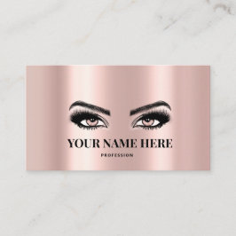 Sleek Imitats Folie Wimpernverlängerungen Rosegold Terminkarte