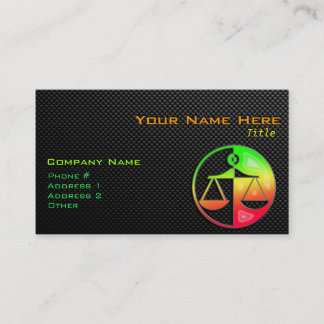 Sleek Justice Scales Visitenkarte