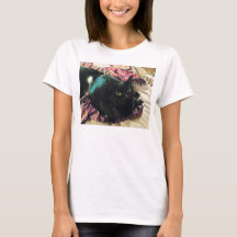 Sleek Kitty Relaxed Fit Jersey T - Shirt