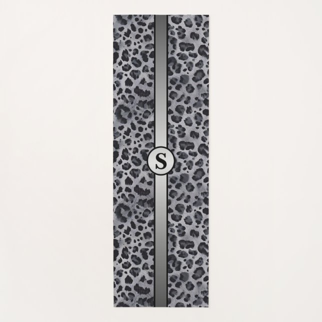 Sleek Leopard Print Yogamatte (Vorderseite)