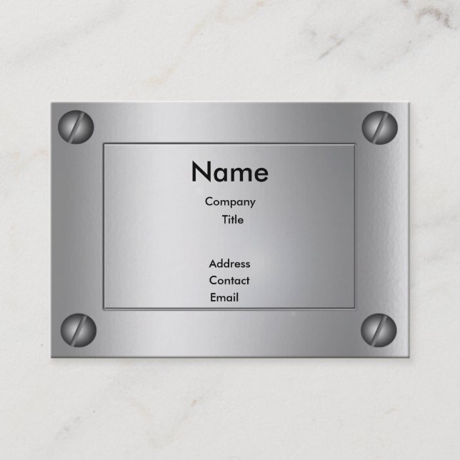 Sleek Metal Groovy - Visitenkarte (Vorderseite)