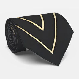 Sleek Metallic Black Neck Tie Krawatte