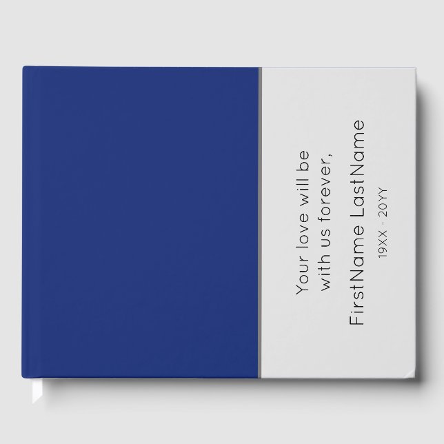 Sleek, Minimal Weck Service Guestbook Gästebuch (Vorderseite)