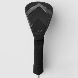 Sleek Mit Monogramm Black Zickzack Golf Headcover