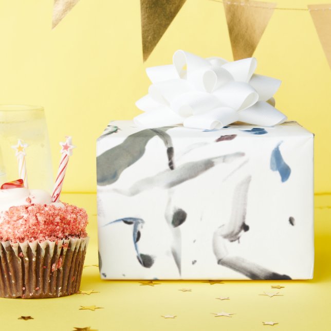Sleek Modern Abstrakt Giftwrap Geschenkpapier (Geburtstagsparty)