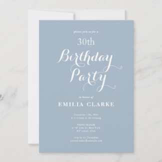 Sleek Modern Birthday Party Einladungen für Erwach
