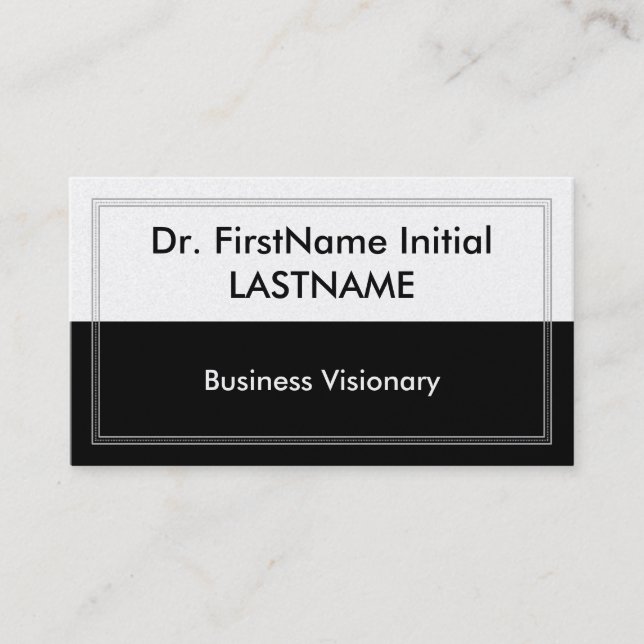 Sleek & Modern Business Visionary Business Card Visitenkarte (Vorderseite)