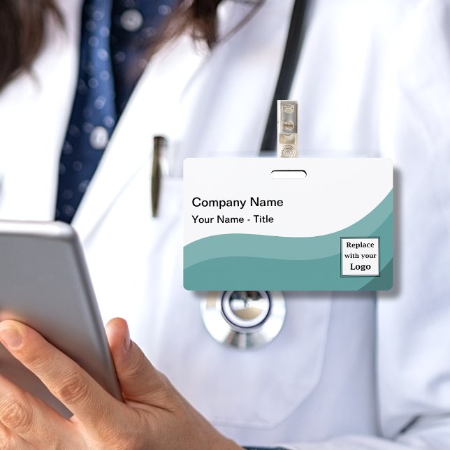 Sleek Modern Company Logos Mitarbeiter Name Abzeic Ausweis (Von Creator hochgeladen)