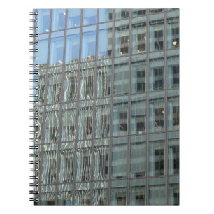 Sleek Modern Glass Wolkenkratzer Architektur Notizblock