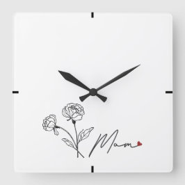 Sleek Modern Mütter Tag Geschenk Wall Uhr