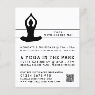 Sleek Modern Yoga Class Advertising Flyer