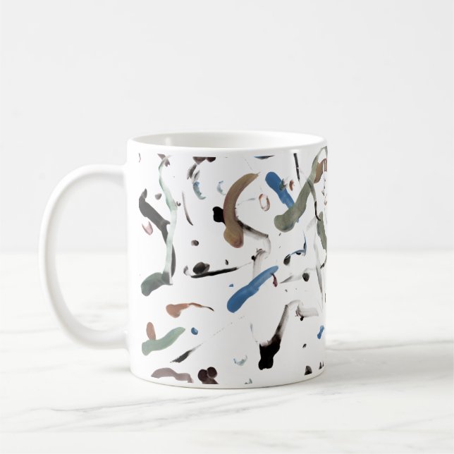 Sleek Moderne Abstrakt Coffee Tasse (Links)