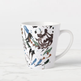 Sleek Moderne Abstrakte Latte Tasse
