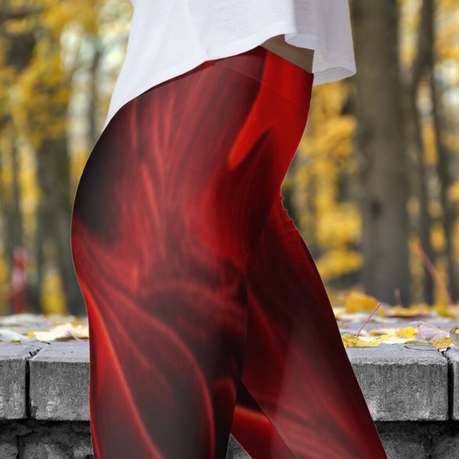 Sleek Molten Lava Print Leggings (Molten Lava )