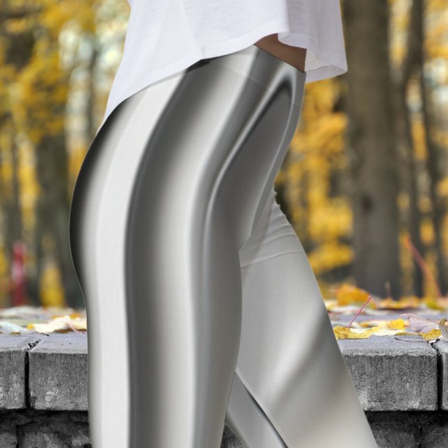Sleek Molten Steel Print Leggings (Molten Steel)