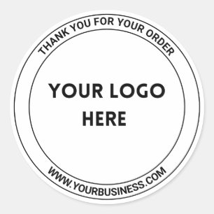 Sleek monochrome Logo-Labels Runder Aufkleber